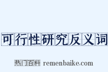 可行性研究反义词是什么意思的图片
